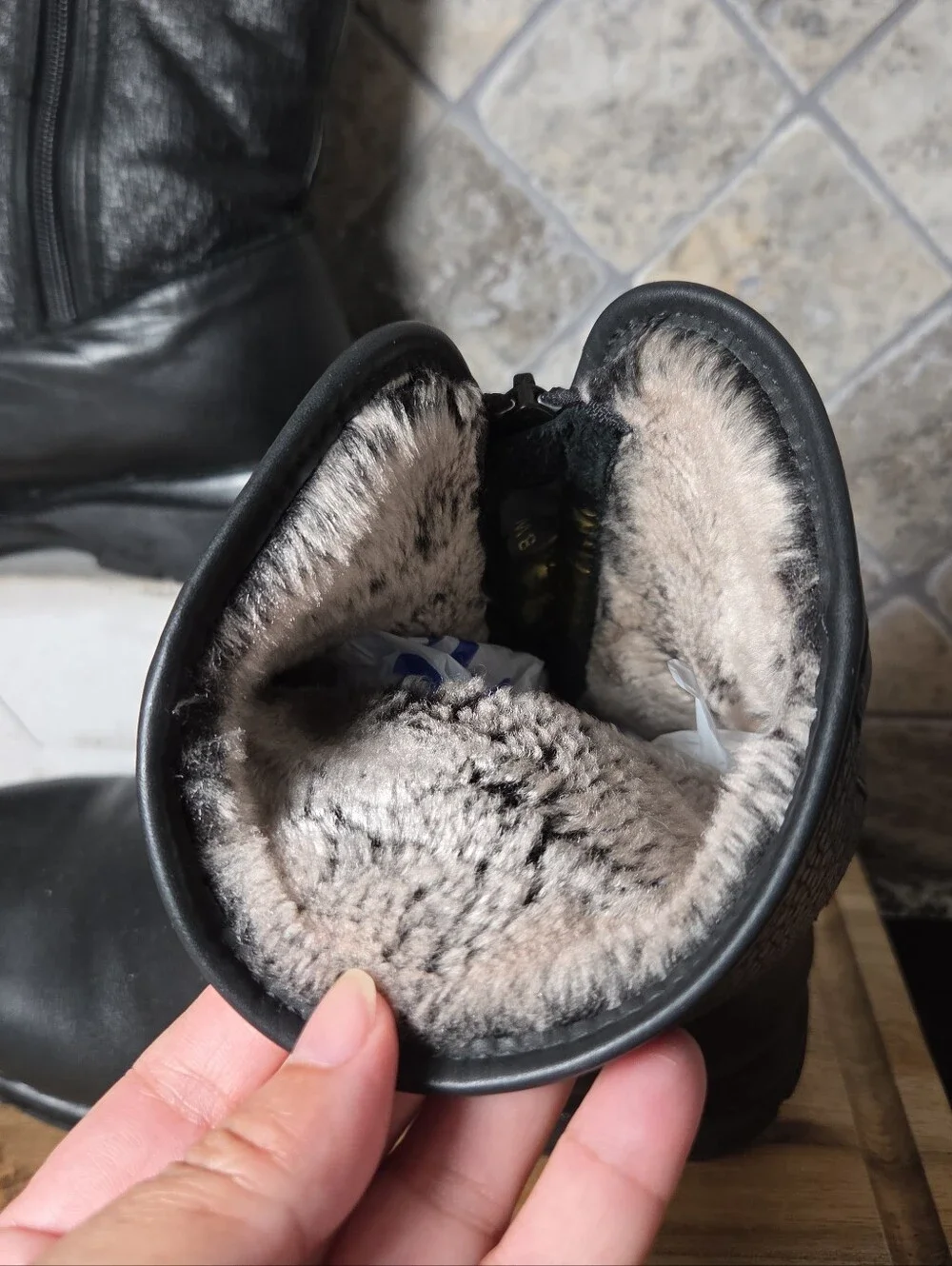 Womans Toe Warmers Shield Waterproof Black Leather Winter Boots 8W